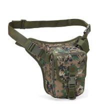 (Jungle Digital) High Quality Nylon Men Hip Bum Belt Bag Military Motorcycle Rider Camouflage Pouch Casual Male Assault Fanny Waist Pack Bags