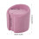 Living And Home Pinkish Purple Teddy Fleece Round Curved Back Vanity Stool 6