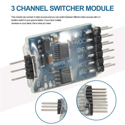 5.8G 3 Channel Video Switcher Module 3 Way Video  Unit for RC FPV Camera 2