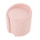 Living And Home Light Pink Teddy Fleece Round Curved Back Vanity Stool 3