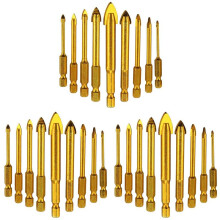 27 Pcs Tile Drill Ceramic Drill Set of Glass Drill Bits Set Hexagon Tile Drill Set for Mirrors / Glass / Tiles