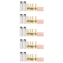 55Pcs Mig Welding Nozzle Torch Nozzles Gold Tip Holder Contact Tips 0.040 Inch Gas Diffuser Set for Torches