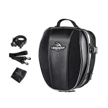 (White) Motorcycle Helmet Back Seat Tail Bag Waterproof Multifunction Large Capacity Riding Outdoor Sports Diagonal Backpack Accessories