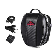 (Red) Motorcycle Helmet Back Seat Tail Bag Waterproof Multifunction Large Capacity Riding Outdoor Sports Diagonal Backpack Accessories