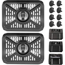 2pcs Air Fryer Grill Pan for Ninja Foodi AF400UK 9.5L 6 in 1 DualZone 2 Drawer