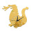 (Gold) 3D Kid Room Decoration Wall Clock Mirror 1