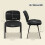 Homcom HOMCOM Meeting Chair with Stackable, Padded Seat, Black 2