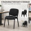Homcom HOMCOM Meeting Chair with Stackable, Padded Seat, Black 4