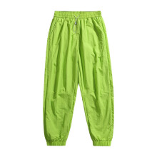 (FluorescentGreen,5XL)Acu Mens Summer Thin Nylon Casual Trousers With Cuffed Hem And Design Breathable