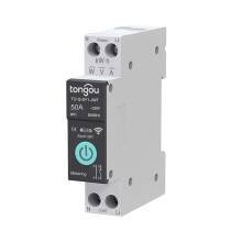 TONGOU TUYA Wifi  Circuit Breaker 1P Wireless Remote Control WiFi  with Metering WiFi Circuit Breaker 50A