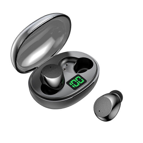 (One Size, White) Wireless Bluetooth Headphones In Ear Stereo Earbuds LED Digital Charging Case 1