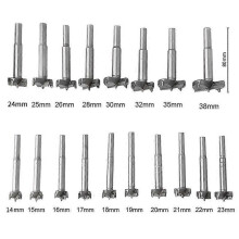 16pc multi-tooth woodworking flat wing drill wood punching 15-35mm hinge opening drill carbon steel woodworking reaming drill
