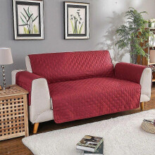(burgundy) Quilted Couch Covers Armchair Covers Slipcovers Protector Machine Washable