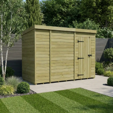 10 x 4 Pent Shed Tanalised (Single Door, No Windows)