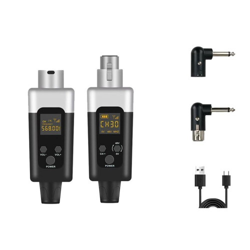 New K1 UHF Wireless Microphone Transmitter Receiver XLR Microphone Wireless System for 48V Capacitive Microphone 1 to 1