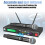 Professional Wireless Microphone Set Mic UHF Long Range Dual Antenna for Karaoke Stage Performances AU Plug 8