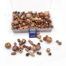Perles artisanales pour la création de bijoux bohèmes, perles en bois pour macramé avec motifs assortis, perles en pin non toxiques à gros trou