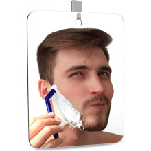 Miroir de douche portable avec technologie antibuée, miroir de maquillage et de rasage mural incassable, design léger en acrylique sans cadre avec