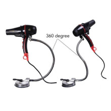 (black) 360 degree Swivel Bathroom Hair Dryer Holder Beauty Hair Dry Sunction