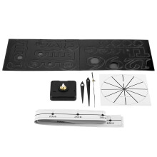Horloge murale sans cadre en acrylique, mécanisme silencieux, finition dorée, kit à monter soi-même avec règle graduée précise, style moderne