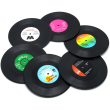 Retro-Vinyl-Untersetzer, Getränkehalter im Vintage-Stil für Musikliebhaber und als Einzugsgeschenk, nostalgisches Design, wärme- und