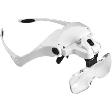 Loupe frontale ergonomique, lunettes loupe de tête à éclairage LED rechargeables par USB pour artisans et amateurs