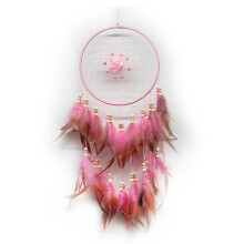 Atrapasueños de materiales ecológicos, lámpara colgante de espiral hecha a mano con plumas naturales para decoración de pared, ideal para