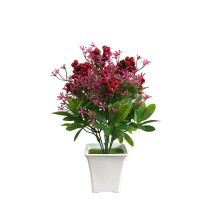 Dekorativa krukväxter, mångsidig placering gula konstgjorda blommor, realistiskt utseende högkvalitativ giftfri hållbar dekor för bordskontor vi