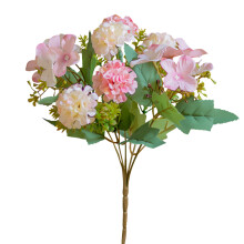 Sidenblombuketter Konstgjorda Hortensiablommor Dekorativa Bröllopsbordsdekorationer Gör-det-själv-heminredning Arrangemang Polyester Konstblommor