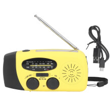 Radio météo d'urgence étanche, indispensable à la survie, avec chargeur de téléphone auto-alimenté pour une connectivité sans faille.