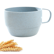 Vaisselle incassable pour un usage quotidien, tasse à eau portable renforcée en paille de blé, idéale pour le petit-déjeuner à la maison et au