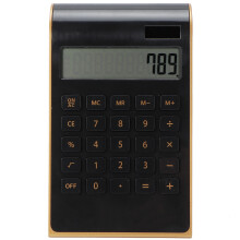 Calculatrice avec gros bouton sensible, alimentée à l'énergie solaire et par une double alimentation pour une utilisation ininterrompue, son