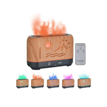 Diffuseur à effet flamme pour la décoration intérieure, diffuseur d'huiles essentielles silencieux pour le bureau et la chambre (beiges)