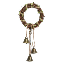 Carillon gothique à clochettes de sorcière orné de symboles wiccans, carillon de protection pour la porte d'entrée, son agréable, décorations