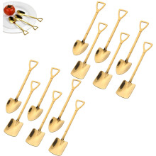 Cuillères à glace polyvalentes en acier inoxydable, forme ergonomique, faciles à nettoyer, pour la maison et les restaurants (lot de 6,