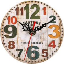 Horloge murale en bois écologique avec mouvement à quartz silencieux, idéale pour la décoration du salon, de la chambre ou du bureau. Design