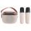 Kids Karaoke Machine, Portable  Speaker with 2 Wireless Microphones Beige-White 2