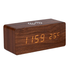 Réveil pour enfants, réveil numérique à chargement sans fil rapide au design élégant pour la maison et le bureau