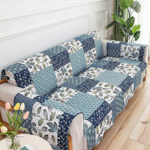 (C) 1/2/3 Seater Printed Quilted Anti-slip Couch Cover Protective Covers Livingroom