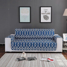(D) 1/2/3 Seater Printed Quilted Anti-slip Couch Cover Protective Covers Livingroom