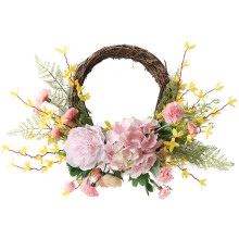 Elle ne se décolorera pas et ne se fanera pas, couronne pour porte d'entrée, couronne décorative de fleurs artificielles à l'aspect réaliste,