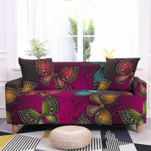 (4) 1/2/3/4 Seater Butterfly Print Sofa Cover Stretch All-Inclusive Sofa Protector