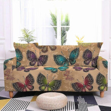(3) 1/2/3/4 Seater Butterfly Print Sofa Cover Stretch All-Inclusive Sofa Protector