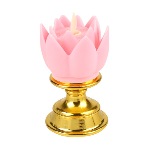 Λάμπα Lotus, Κερί Προσομοίωσης, Πνευματική Φώτιση, Μαλακό Φωτεινό Βουδιστικό Φως LED, 1