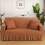 (Color 9) Sofa Skirt Covers Elastic Solid Color Slipcovers Chair Protector 1/2/3/4 Seater 1