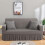 (Color 5) Sofa Skirt Covers Elastic Solid Color Slipcovers Chair Protector 1/2/3/4 Seater 2