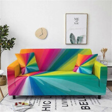 (4) Colorful Fountain Sofas Cover All-inclusive Elastic Couch Cover Fabric Slipcover