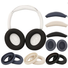 Ear Pads for Soundcore Space Q45/Life Q30 Q35 Headphone Silicone Protective Case Earmuff Headband Repair Parts A