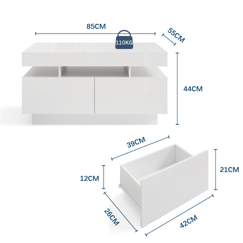 Modern Coffee Table with Storage 1
