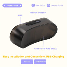 Motorcycle Helmet Warning Light Night Riding DIY Display Helmet Programmable Bike Taillight LED Screen Display